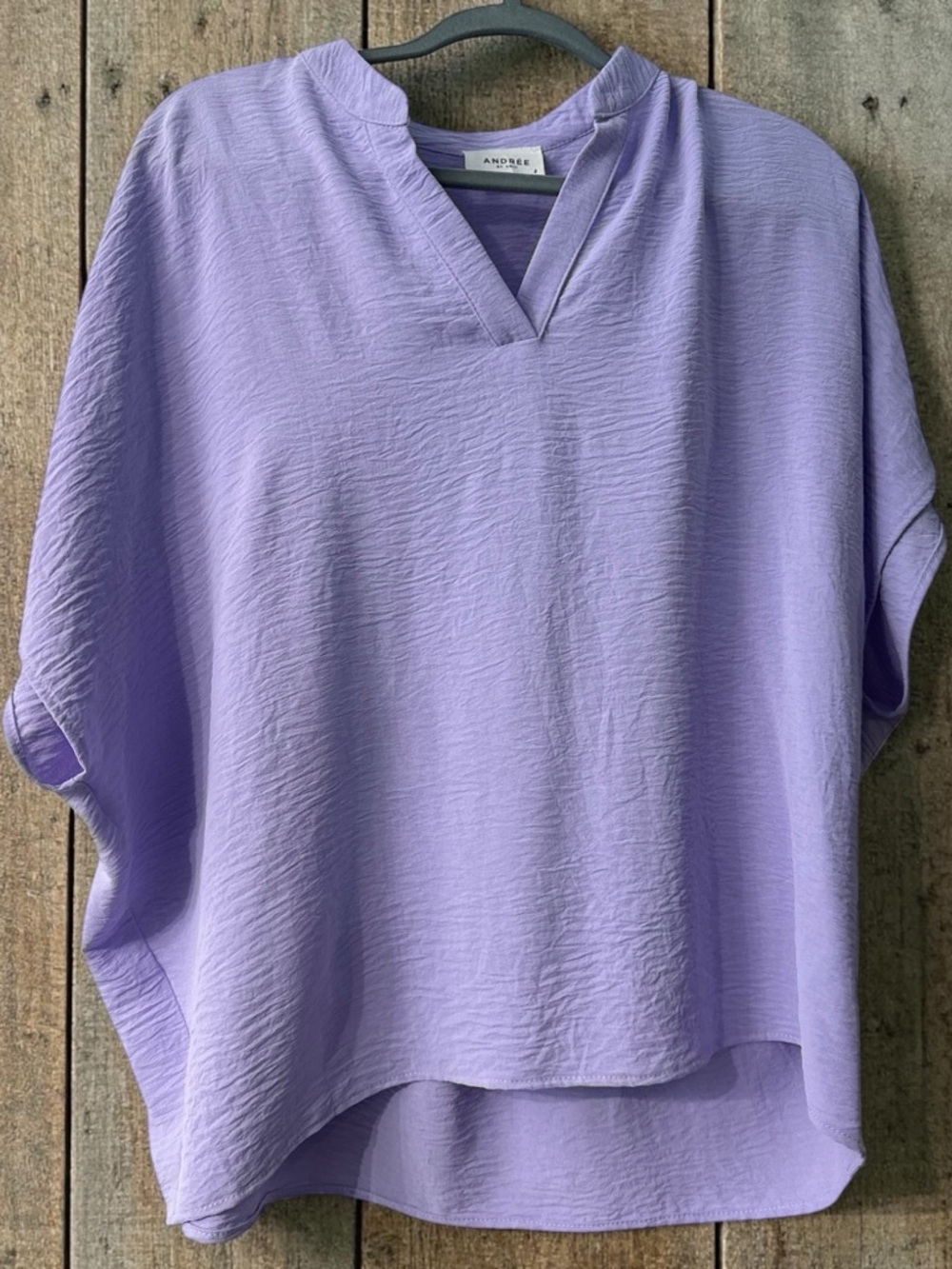 ANDREE BY UNIT Lilac Split-Neck Relaxed Tunic